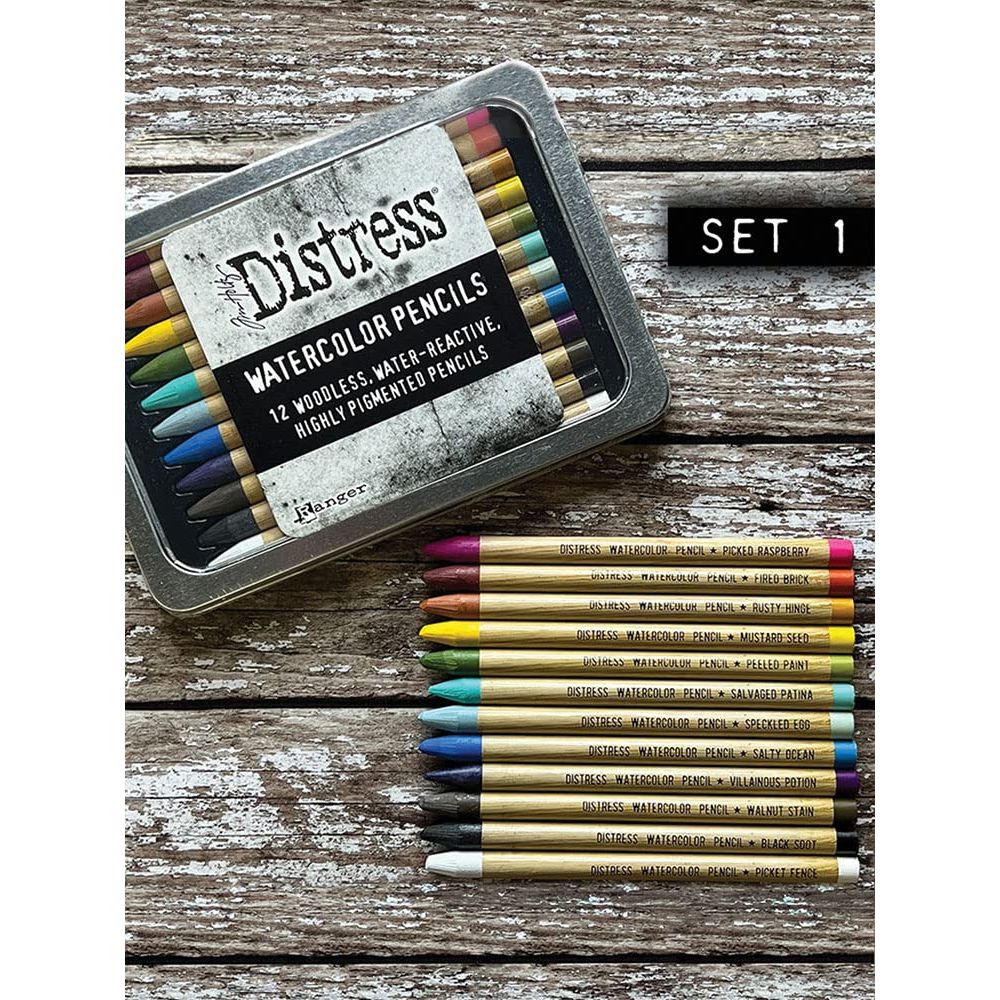 Ranger Ink Bundle Tim Holtz Distress� Watercolor Pencils Sets - sets 1, 2 and 3- TDH76308, TDH76315, TDH76643