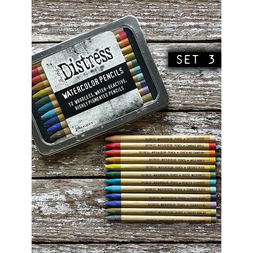 Ranger Ink Bundle Tim Holtz Distress� Watercolor Pencils Sets - sets 1, 2 and 3- TDH76308, TDH76315, TDH76643