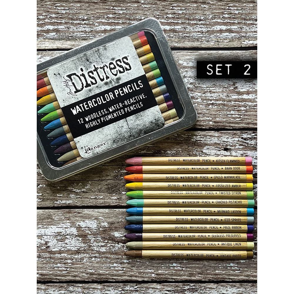 Ranger Ink Bundle Tim Holtz Distress� Watercolor Pencils Sets - sets 1, 2 and 3- TDH76308, TDH76315, TDH76643