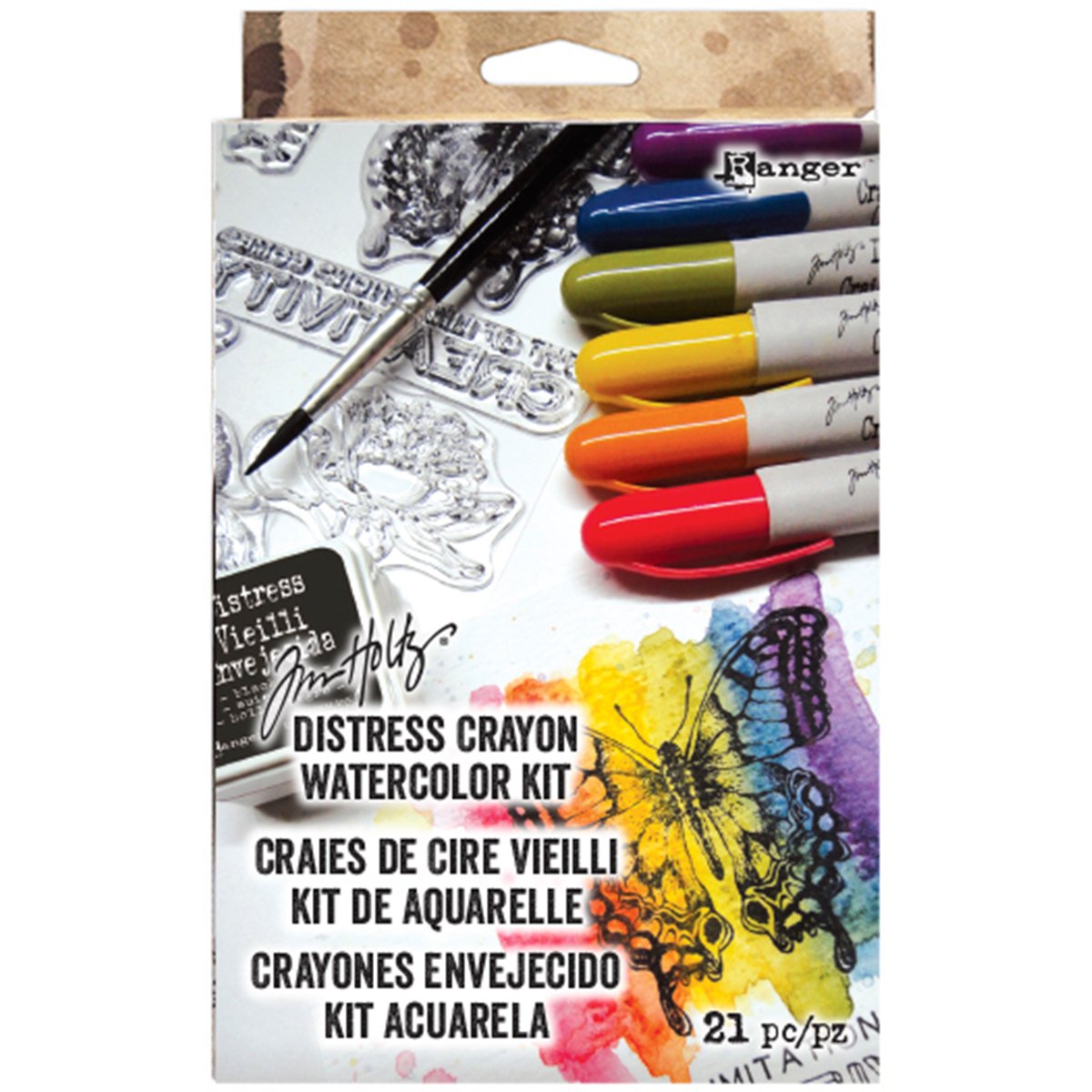 Ranger TDK48206 Distress Crayon Watercolour Kit, 19 x 11.5 x 3.9 cm, Multicoloured
