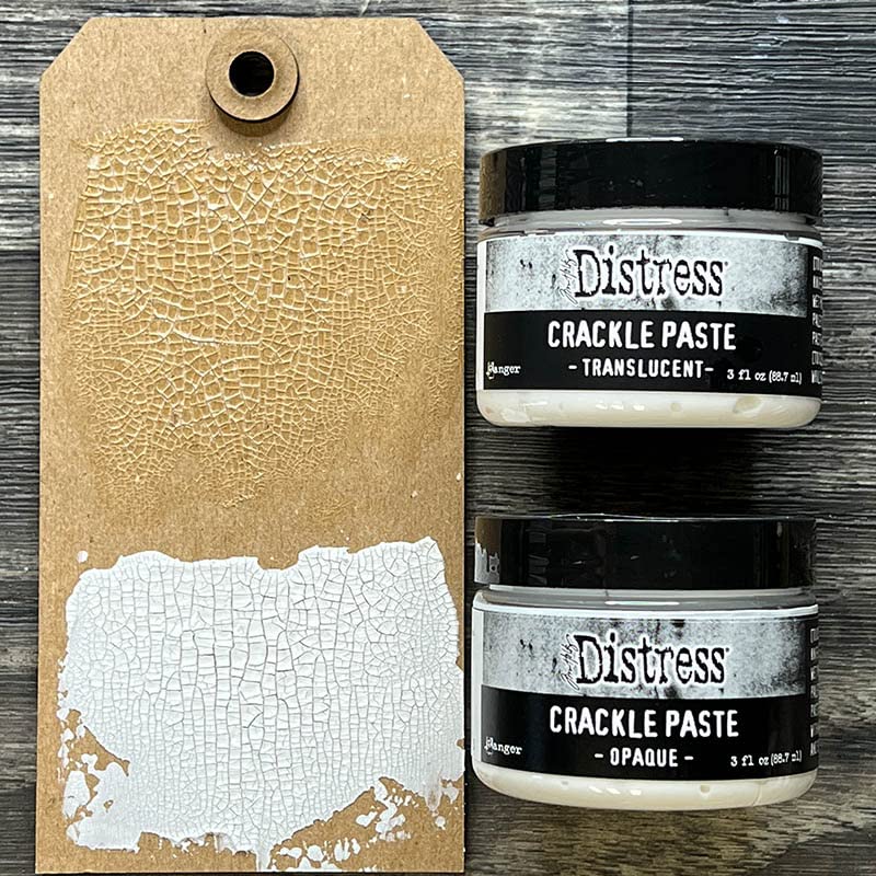 Ranger Ink Bundle Set- Tim Holtz Distress� Crackle Paste Translucent and Opaque, 3oz Each TDA79651 and TDA71303 and