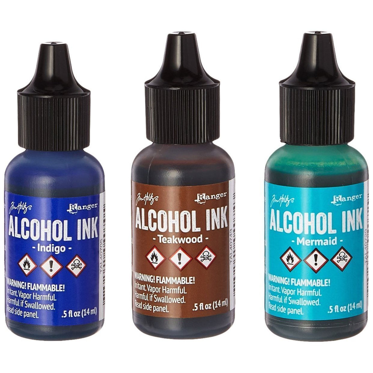 Tim Holtz - Ranger - Bundle of 6 Adirondack Alcohol Inks - Mariner and Farmers Market