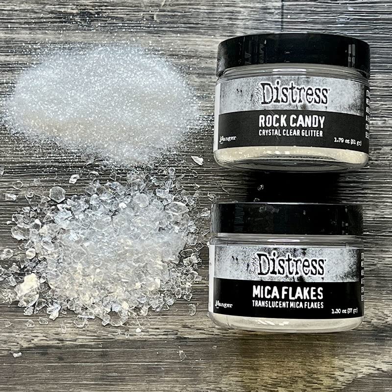 Ranger Ink Bundle Tim Holtz Distress� Glitter - Clear Rock Candy, and Mica Flakes TDR35879 and TDR69140