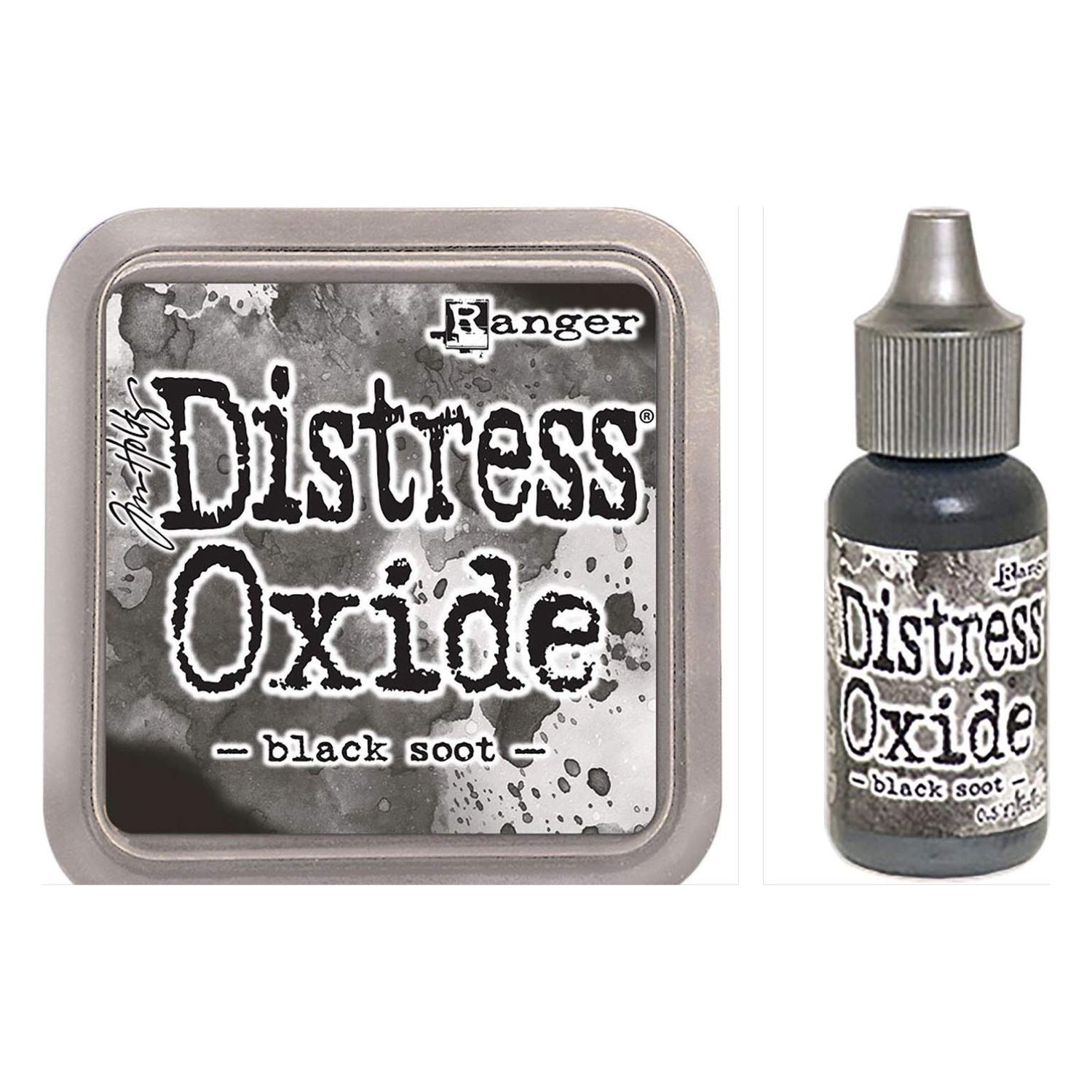 Black Soot Distress Oxide Pad + Reinker Lot - Tim Holtz Bundle