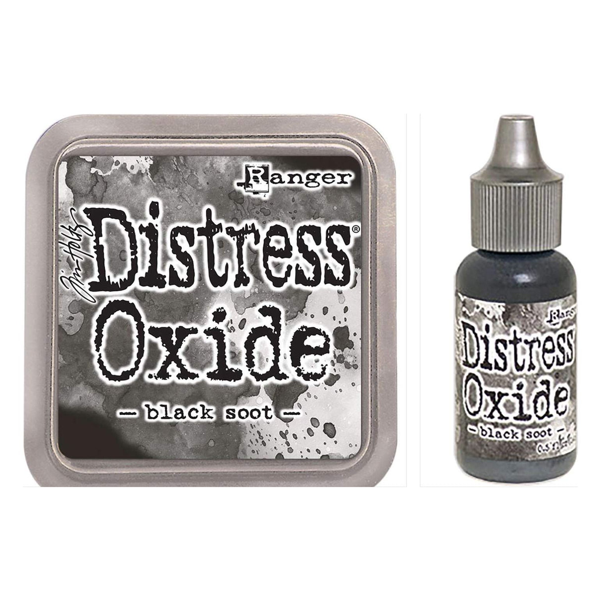 Black Soot Distress Oxide Pad + Reinker Lot - Tim Holtz Bundle