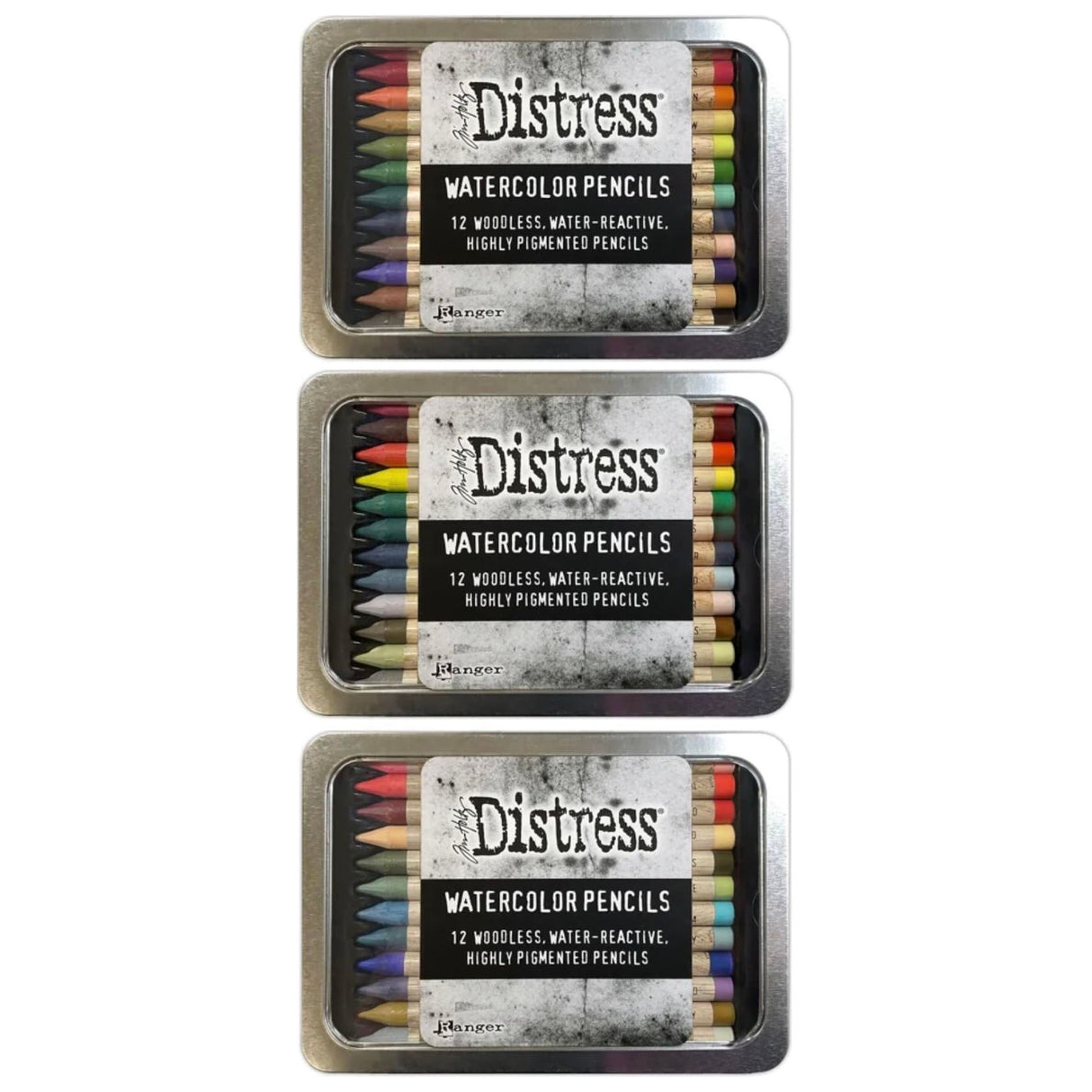 Ranger Ink Bundle Tim Holtz Distress Watercolor Pencils Sets 4, 5, 6 - tdh83580, tdh83597, tdh83603