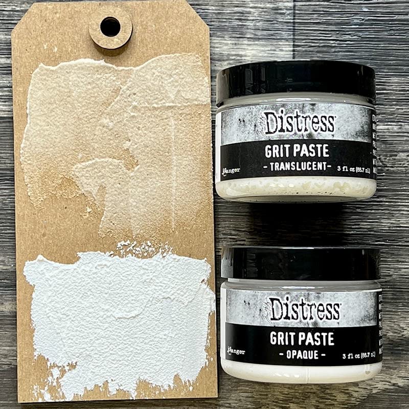 Ranger Ink Bundle Set -Tim Holtz Distress Grit-Paste Opaque and Translucent 3oz Each TDA71792 and TDA71730