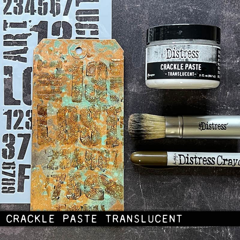 Ranger Ink Bundle Set- Tim Holtz Distress� Crackle Paste Translucent and Opaque, 3oz Each TDA79651 and TDA71303 and