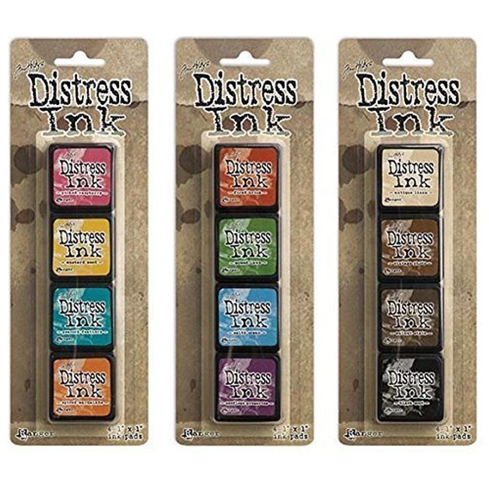Ranger Tim Holtz Distress Mini Ink Pad Kits #1, #2 and #3 Bundle