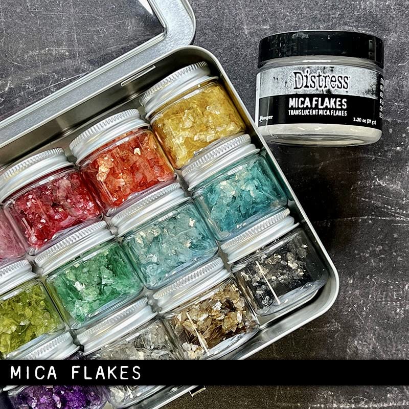 Ranger Ink Bundle Tim Holtz Distress� Glitter - Clear Rock Candy, and Mica Flakes TDR35879 and TDR69140