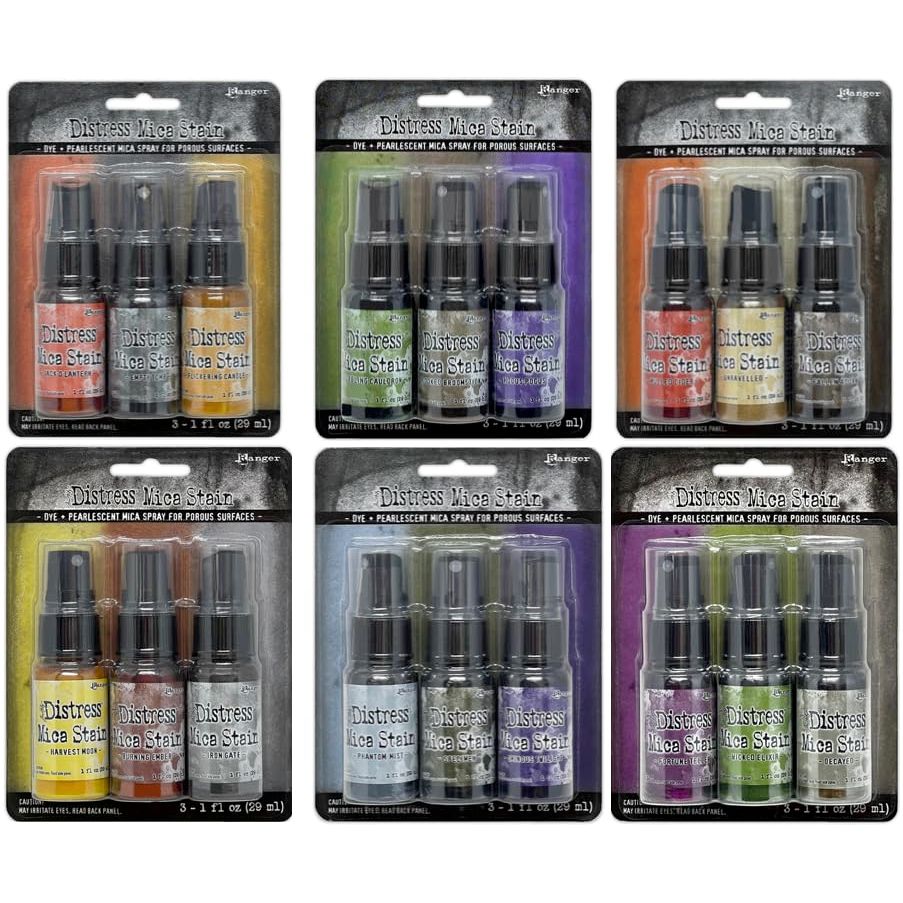 Tim Holtz Ranger Ink Halloween Bundle - Sets 1, 2, 3, 4, 5, & 6 Mica Spray Stain