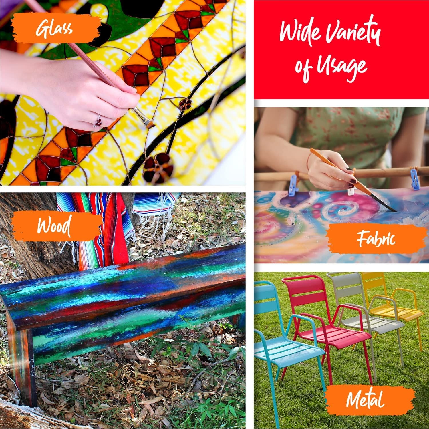 Unicorn SPiT Gel Stain & Glaze in One - 4oz Sparkle Collection - Dolly Firebird, Golden Gosling, Lavish Lovebirds, Sapphire Swift, Starling Sasha, & Violet Vulture with 10 TreBBies Fine Detail Sticks