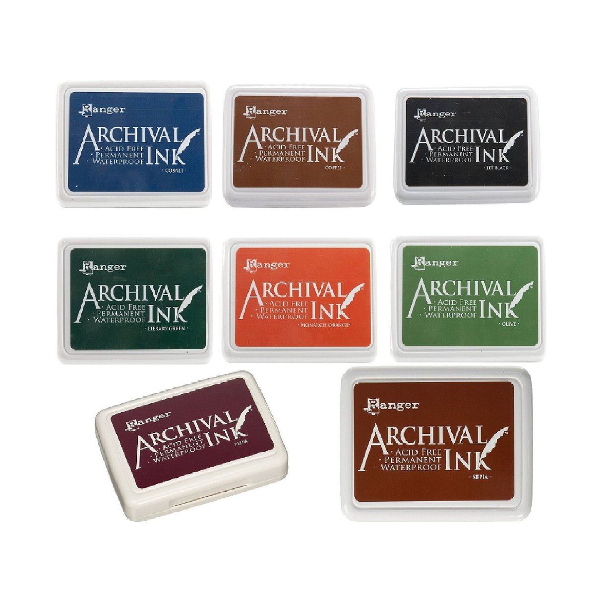 Ranger Archival Ink Pads - Set of 8 Full Size Pads