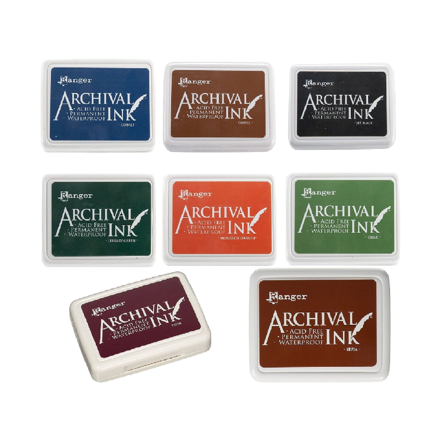 Ranger Archival Ink Pads - Set of 8 Full Size Pads