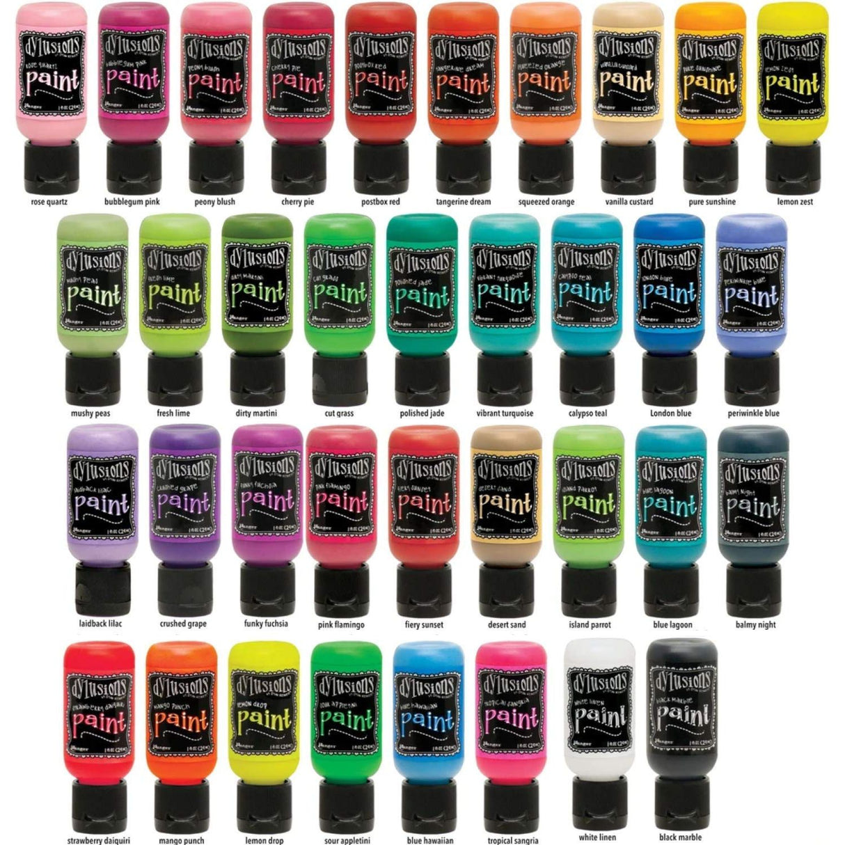 PTP Flash Deals Dylusions Paints Bundle - Flip Cap Art Journal Ready Waterproof Blendable Blending Sticks! (36 Colors)