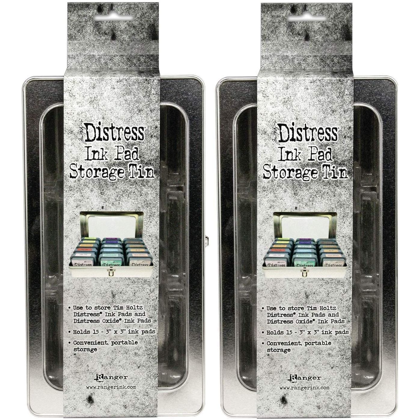 Tim Holtz - Ranger Distress Ink PAD TIN, Bundle of Two