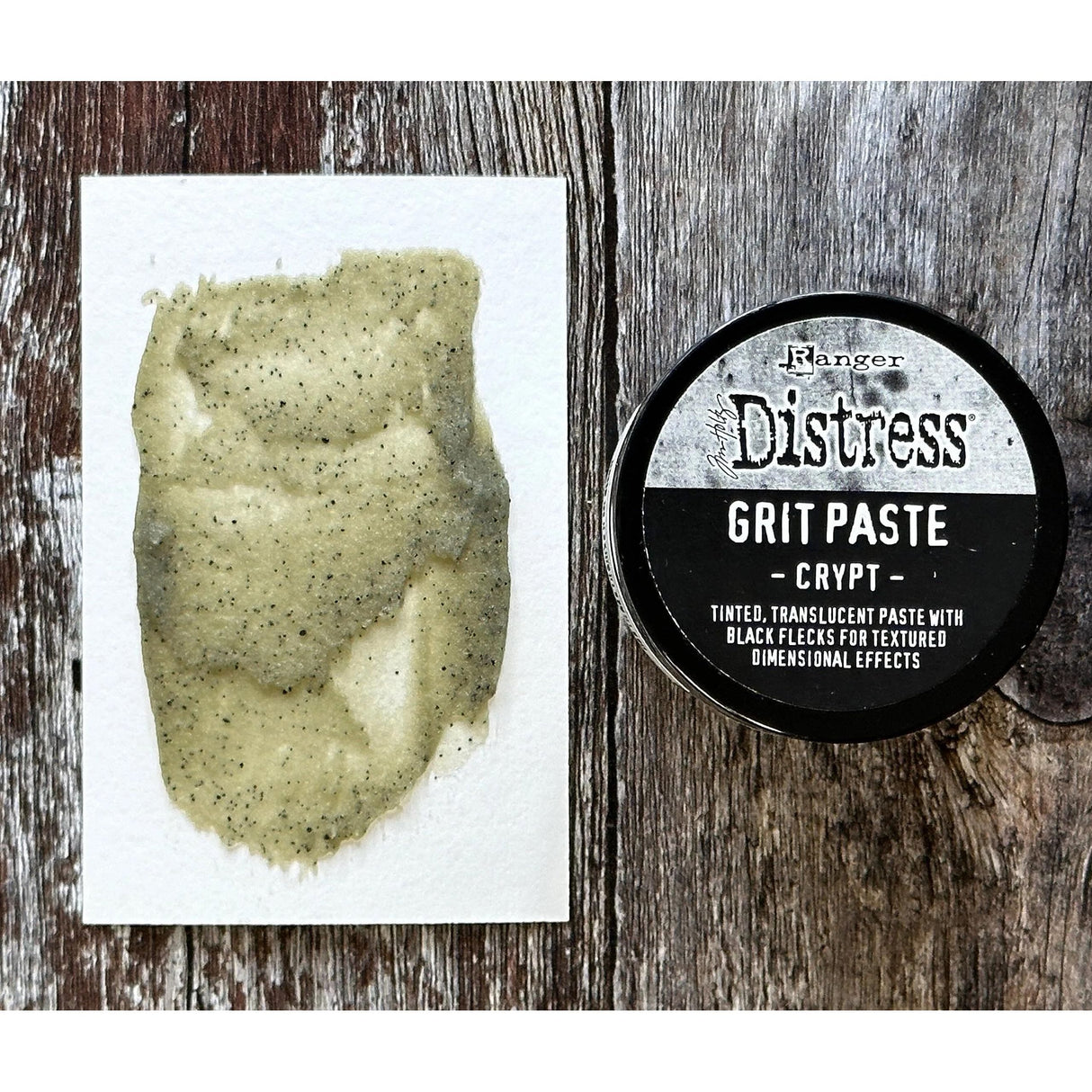 Tim Holtz Bundle Distress Ranger Ink Halloween Grit Paste Crypt and Grit Paste Glow and Texture Paste Black Opaque