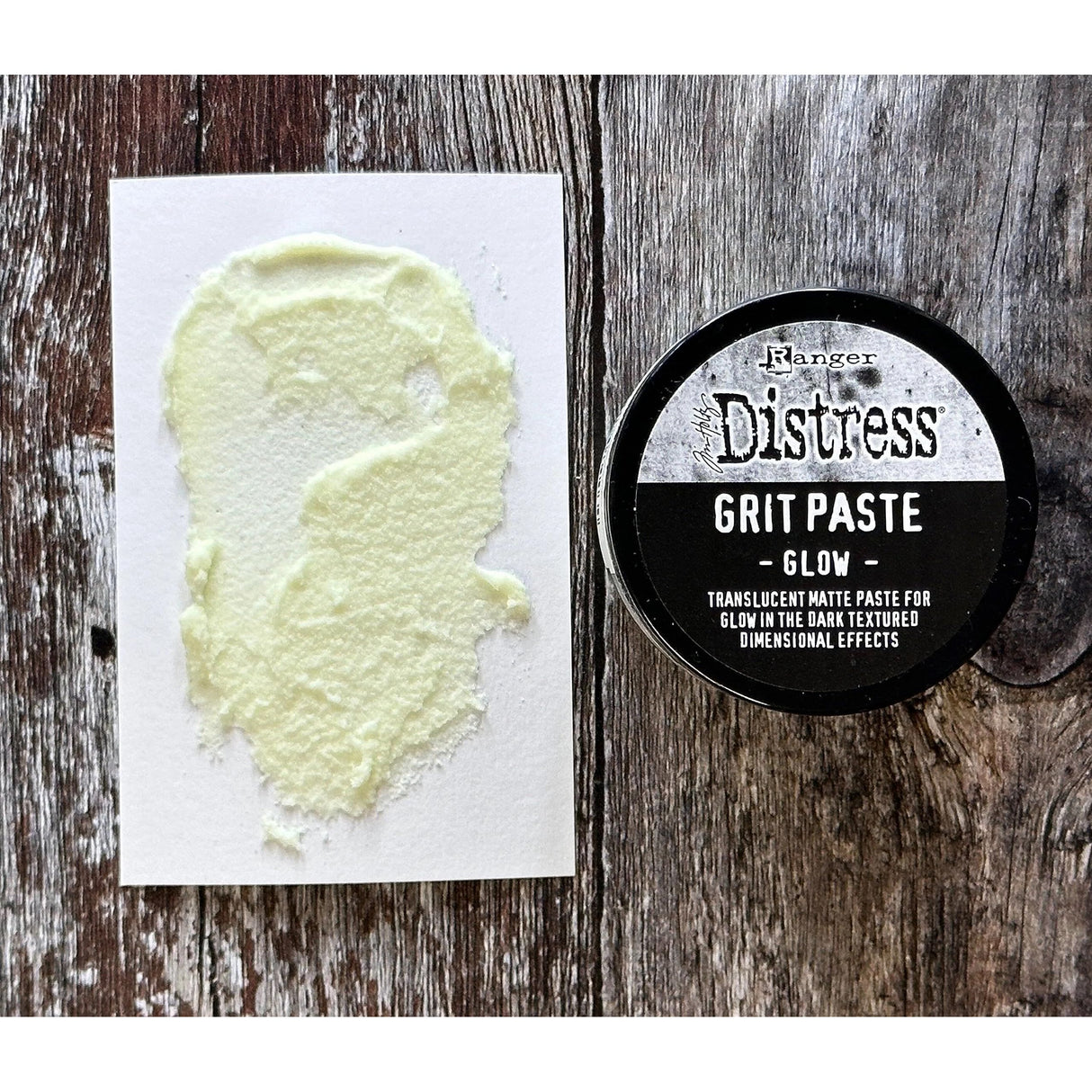 Tim Holtz Bundle Distress Ranger Ink Halloween Grit Paste Crypt and Grit Paste Glow and Texture Paste Black Opaque