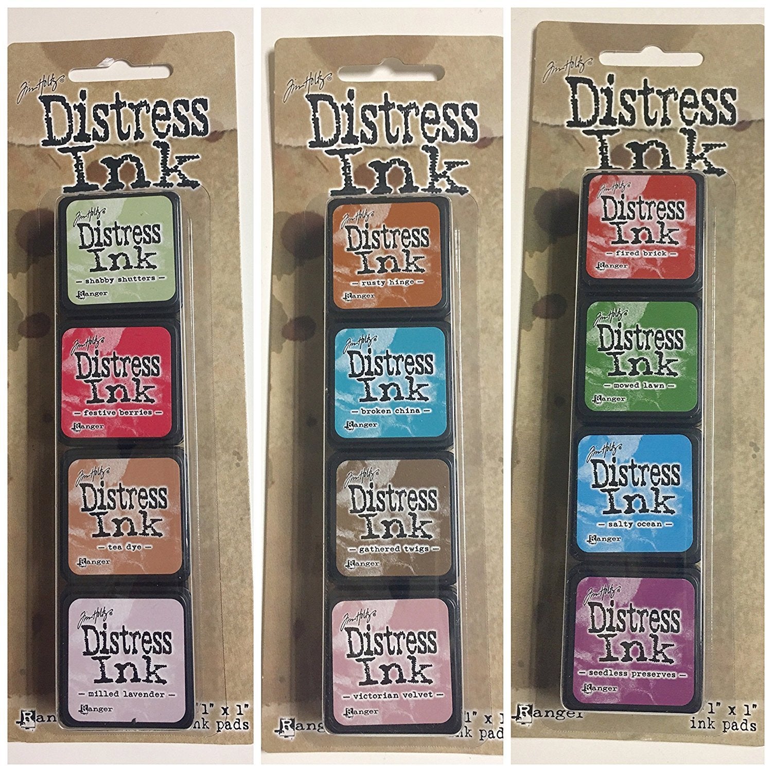 Ranger Tim Holtz Distress Mini Ink Pad Kits - #1-15, Super Bundle of all 60 Colors