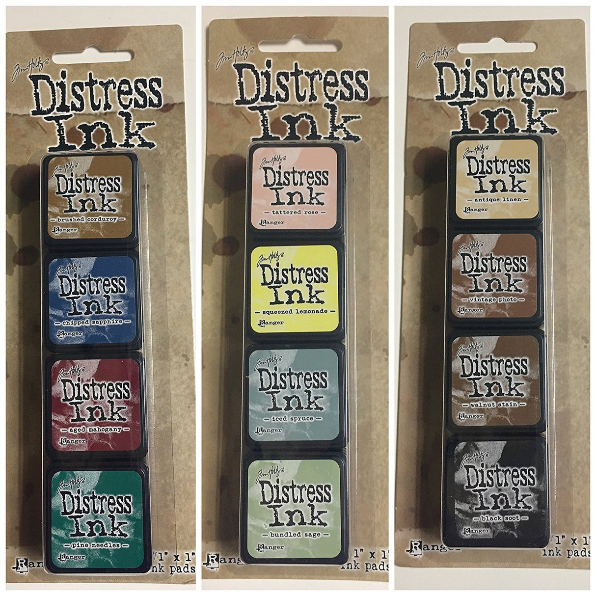 Ranger Tim Holtz Distress Mini Ink Pad Kits - #1-15, Super Bundle of all 60 Colors