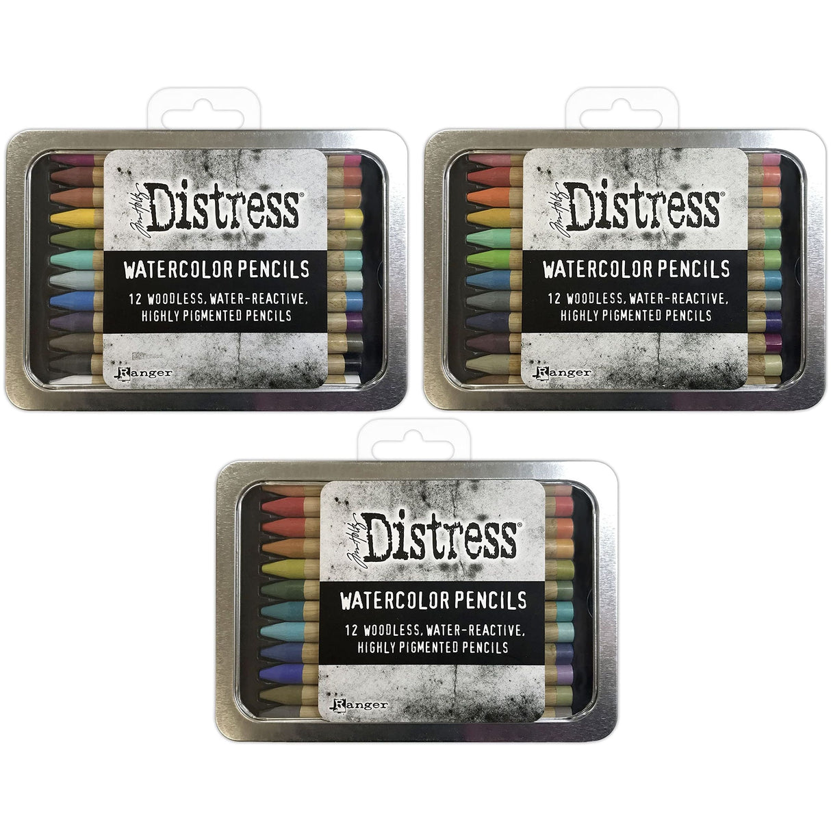Tim Holtz Distress Watercolor Pencils Set 1, 2 and 3-36 Woodless Watercolor Pencils