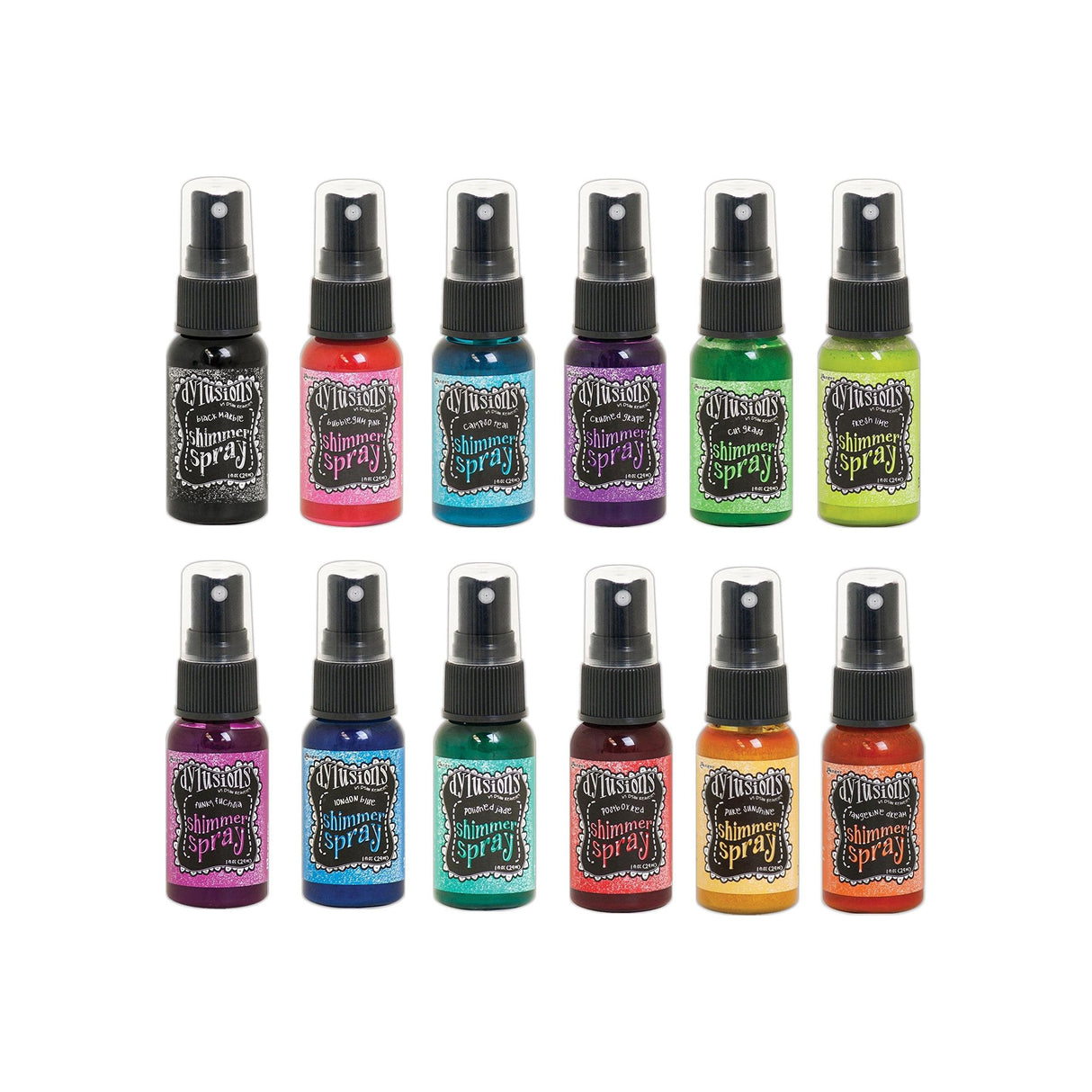 Ranger Dylusions Shimmer Spray Bundle - 12 Bottles, 1 fl oz