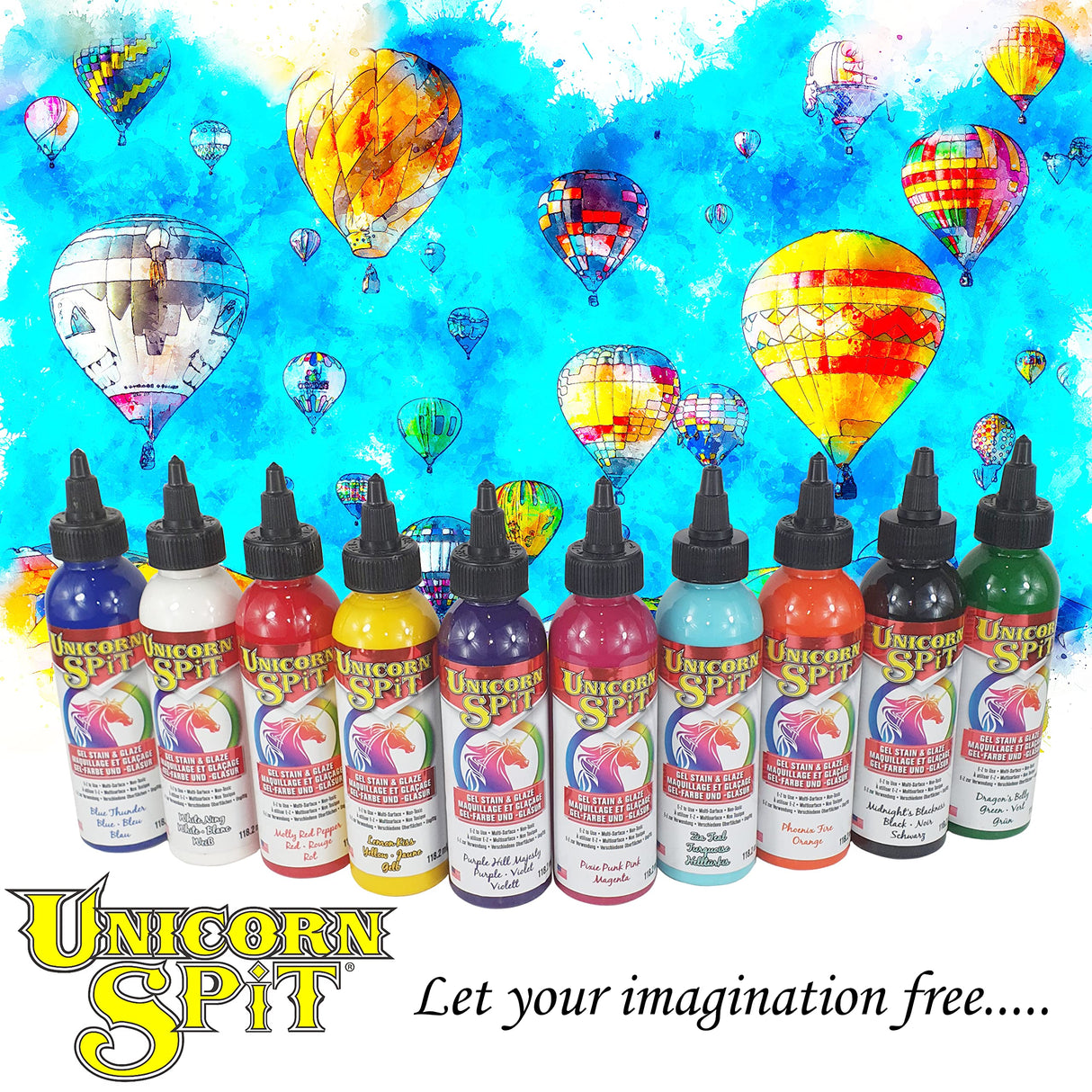 Unicorn SPiT 5770010 Gel Stain and Glaze, Midnight's Blackness 4.0 FL OZ Bottle, 4