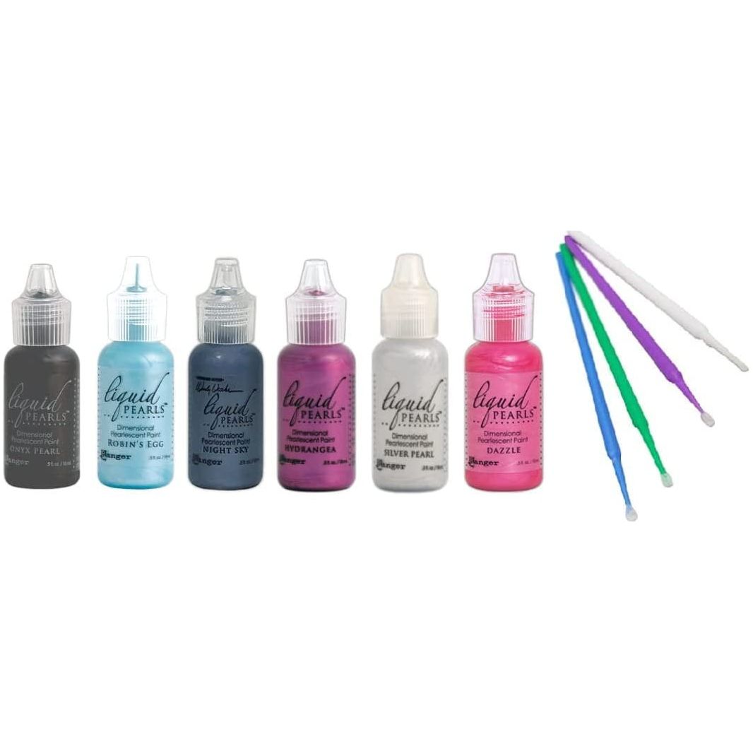 PTP Flash Deals Ranger Liquid Pearls Bundle - 6 Liquid Pearls Blending Sticks (GALAXY: Onyx, Night Sky, Hydrangea, Dazzle, Robin's Egg, Silver)