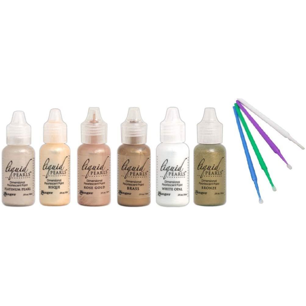 PTP Flash Deals Ranger Liquid Pearls Bundle - 6 Liquid Pearls Blending Sticks (ROSEY: Rose Gold, Platinum, Brass, Bronze, White Opal, Bisque)