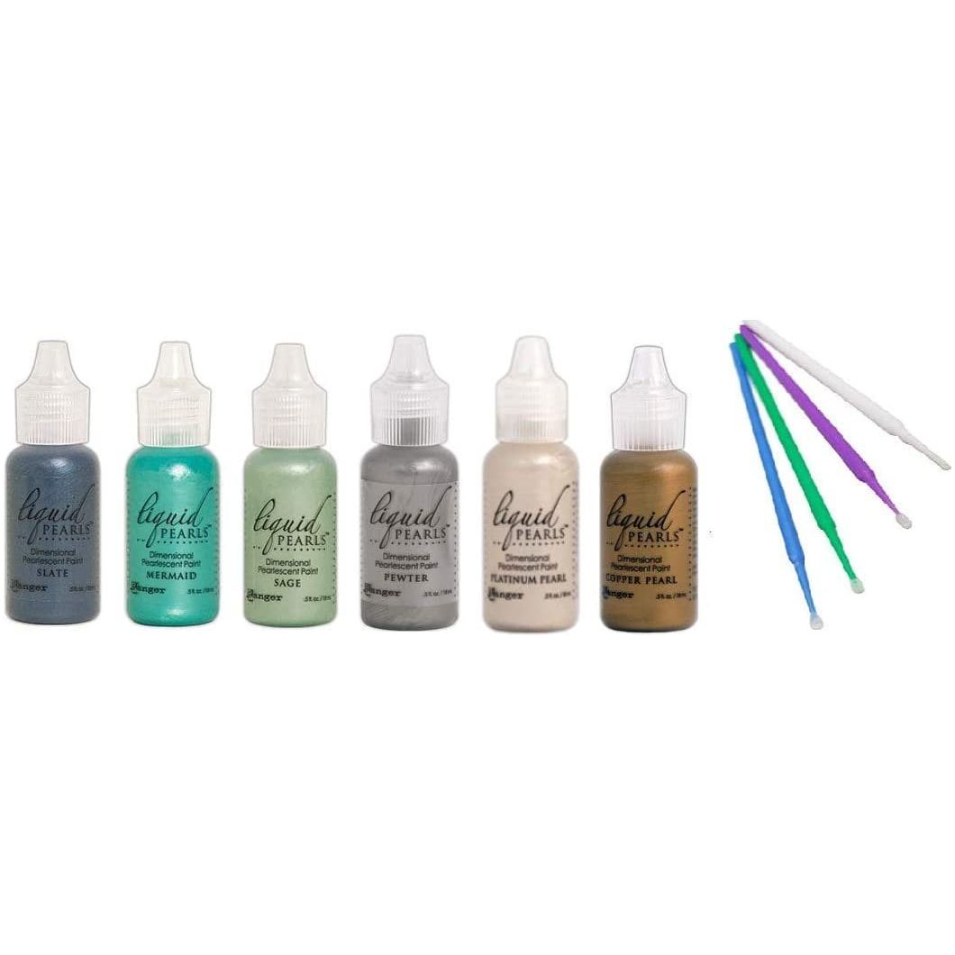 PTP Flash Deals Ranger Liquid Pearls Bundle - 6 Liquid Pearls Blending Sticks (PATINA: Slate, Sage, Mermaid, Pewter, Platinum, Copper)