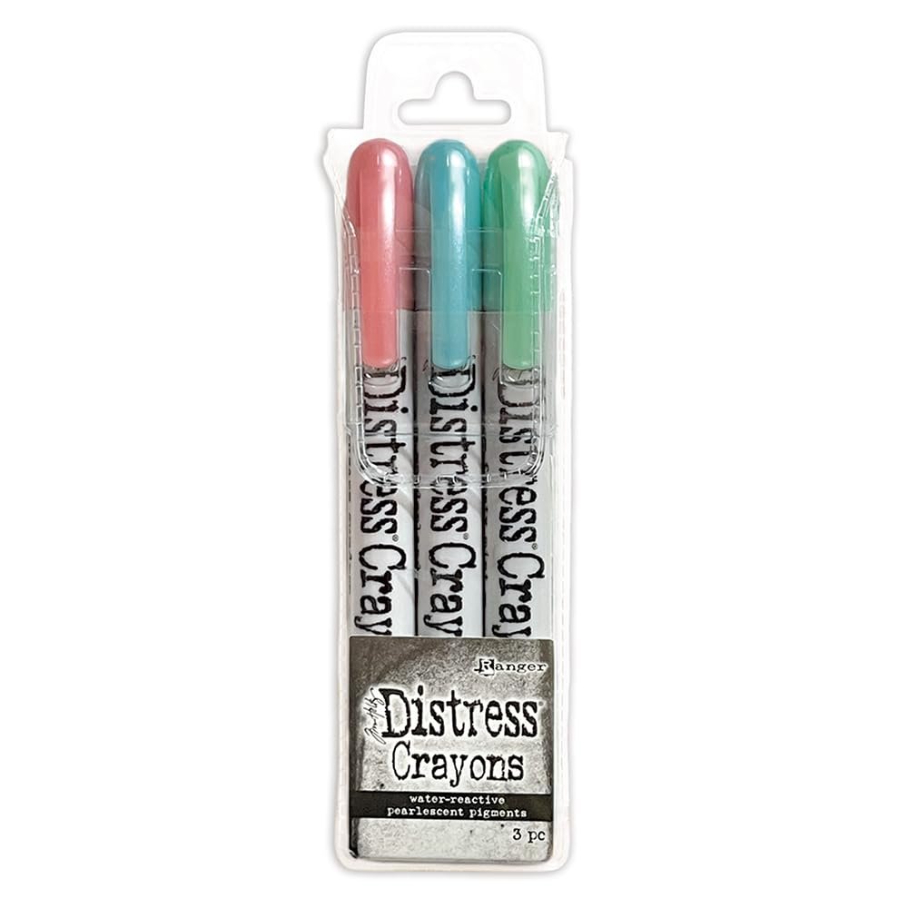 Ranger Ink Tim Holtz Distress Holiday Seasonal Crayons Bundle - Sets 5 and 6 Christmas 2023 release Pearlescent