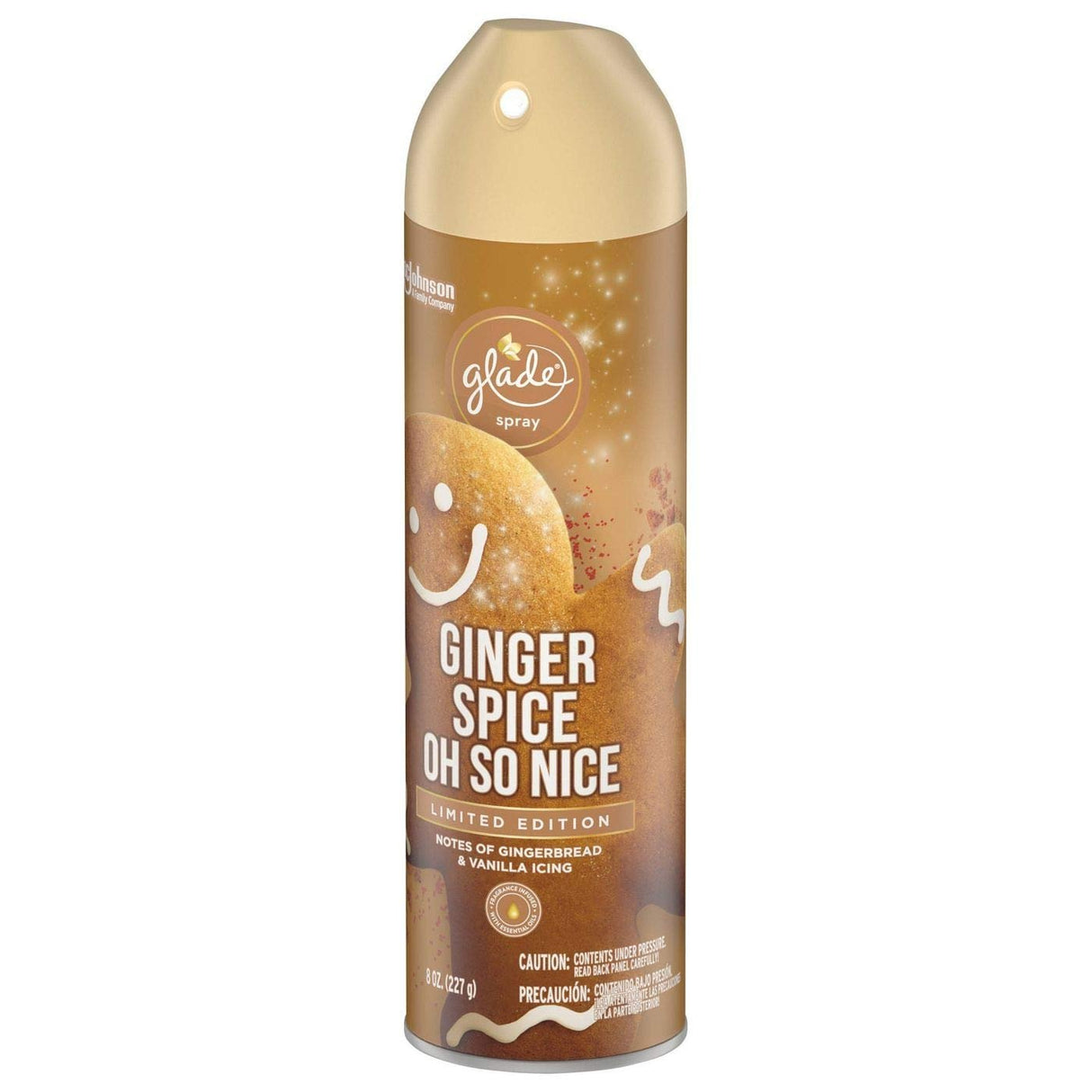 Glade Air Freshener Spray - Ginger Spice Oh So Nice - Holiday Collection 2020 - Net Wt. 8 OZ (227 g) Per Can - Pack of 4 Cans