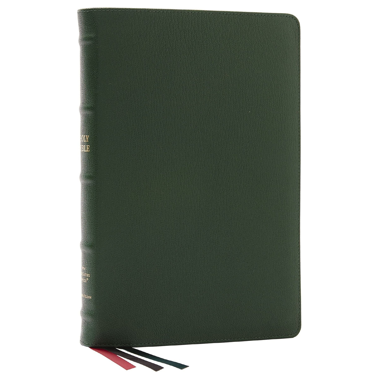 NKJV, Thinline Reference Bible, Large Print, Premium Goatskin Leather, Green, Premier Collection, Red Letter, Comfort Print: Holy Bible, New King James Version Thomas Nelson