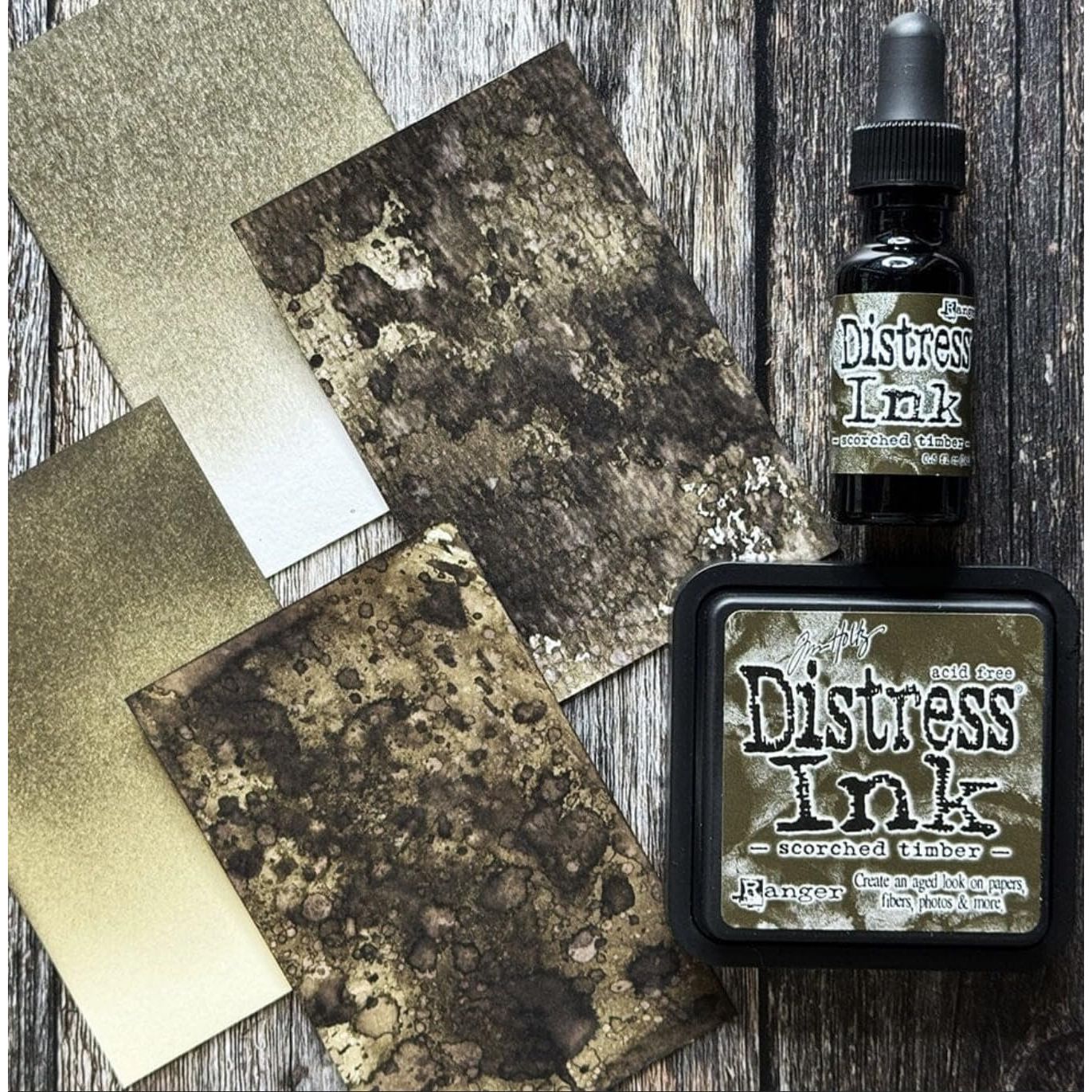 Bundle Scorched Timber Tim Holtz Ranger ink January 2024 Release Pad Set- Both Oxide and Standard Pads Included