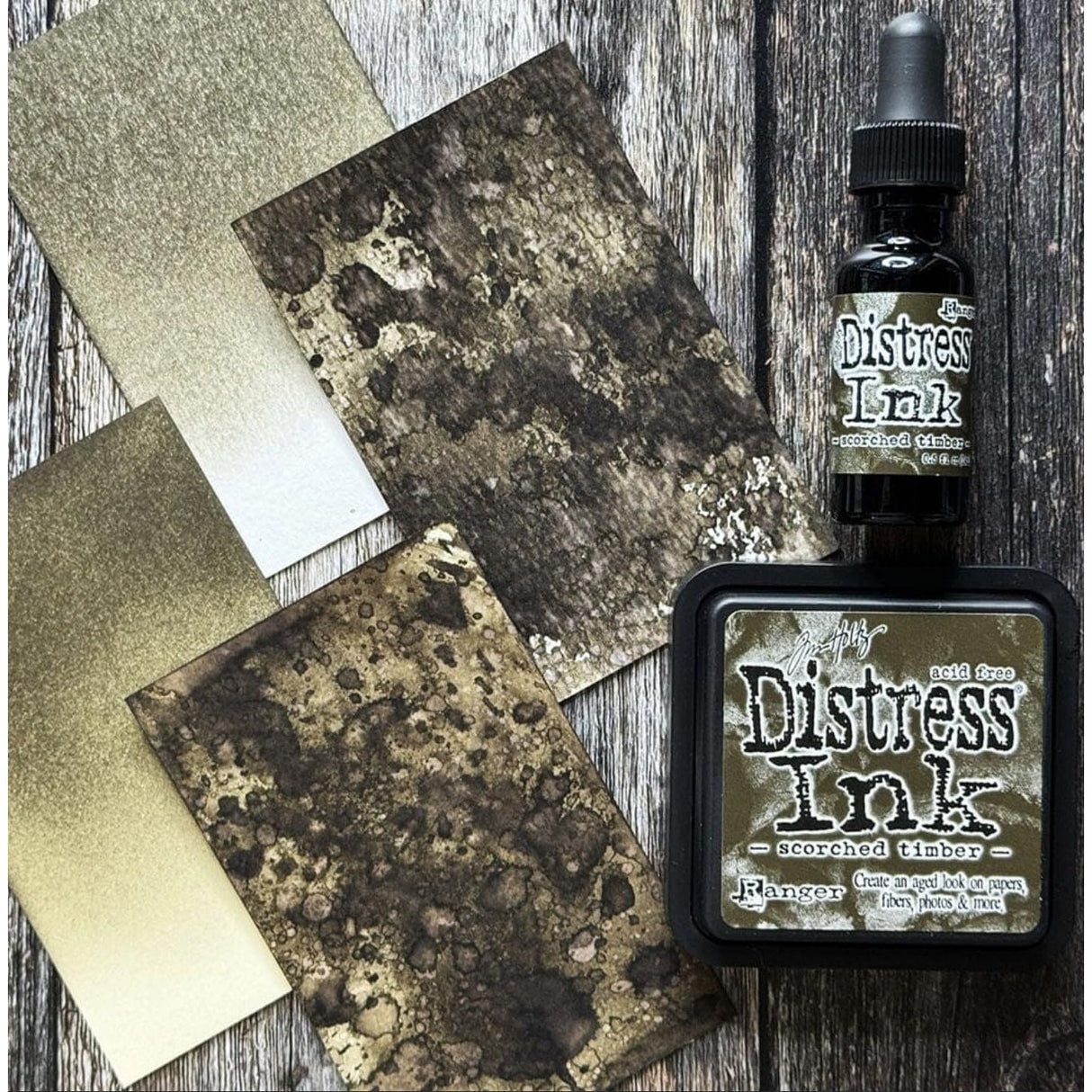 Bundle Scorched Timber Tim Holtz Ranger ink January 2024 Release Pad Set- Both Oxide and Standard Pads Included