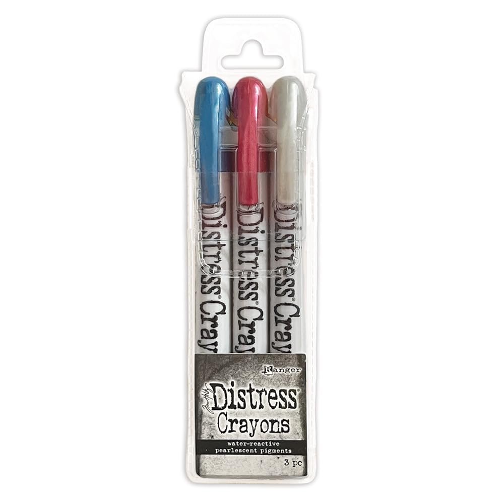 Ranger Ink Tim Holtz Distress Holiday Seasonal Crayons Bundle - Sets 5 and 6 Christmas 2023 release Pearlescent