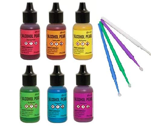 Tim Holtz Alcohol Pearls Bundle 11 Bottles Plus Blending Tools (Kit 1 and 2)