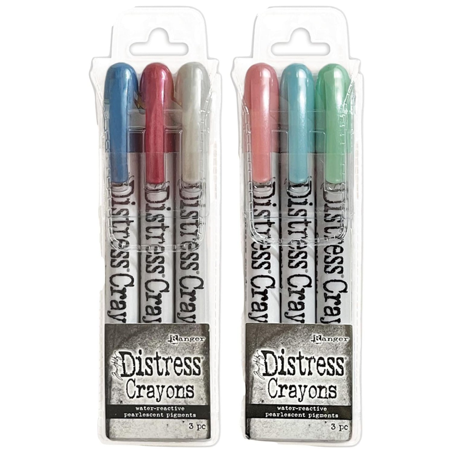 Ranger Ink Tim Holtz Distress Holiday Seasonal Crayons Bundle - Sets 5 and 6 Christmas 2023 release Pearlescent