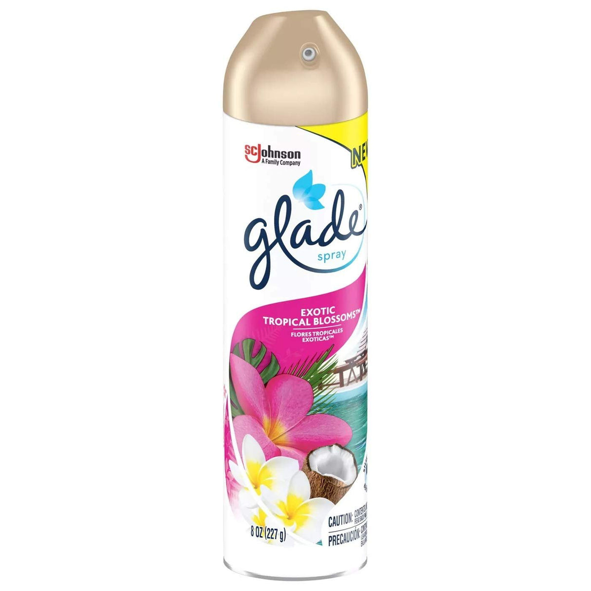 Glade Air Freshener Aerosol Spray, Exotic Tropical Blossoms Scent | Limited Edition - 8 Ounce Each Can (Pack of 3)