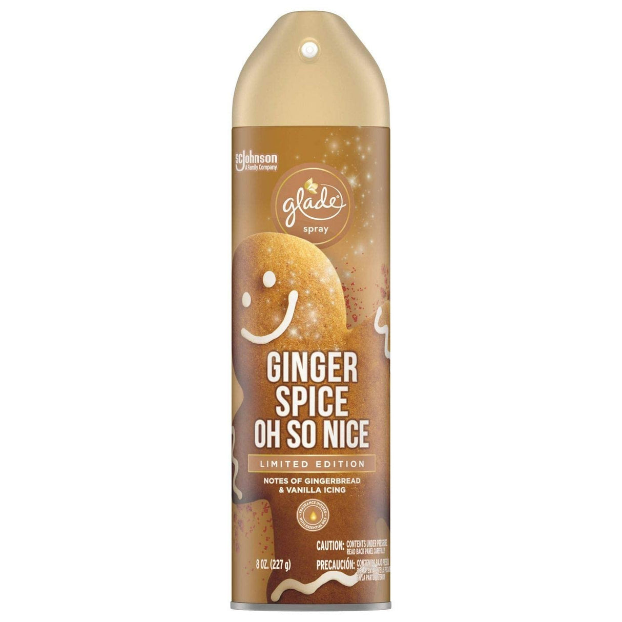 Glade Air Freshener Spray - Ginger Spice Oh So Nice - Holiday Collection 2020 - Net Wt. 8 OZ (227 g) Per Can - Pack of 3 Cans