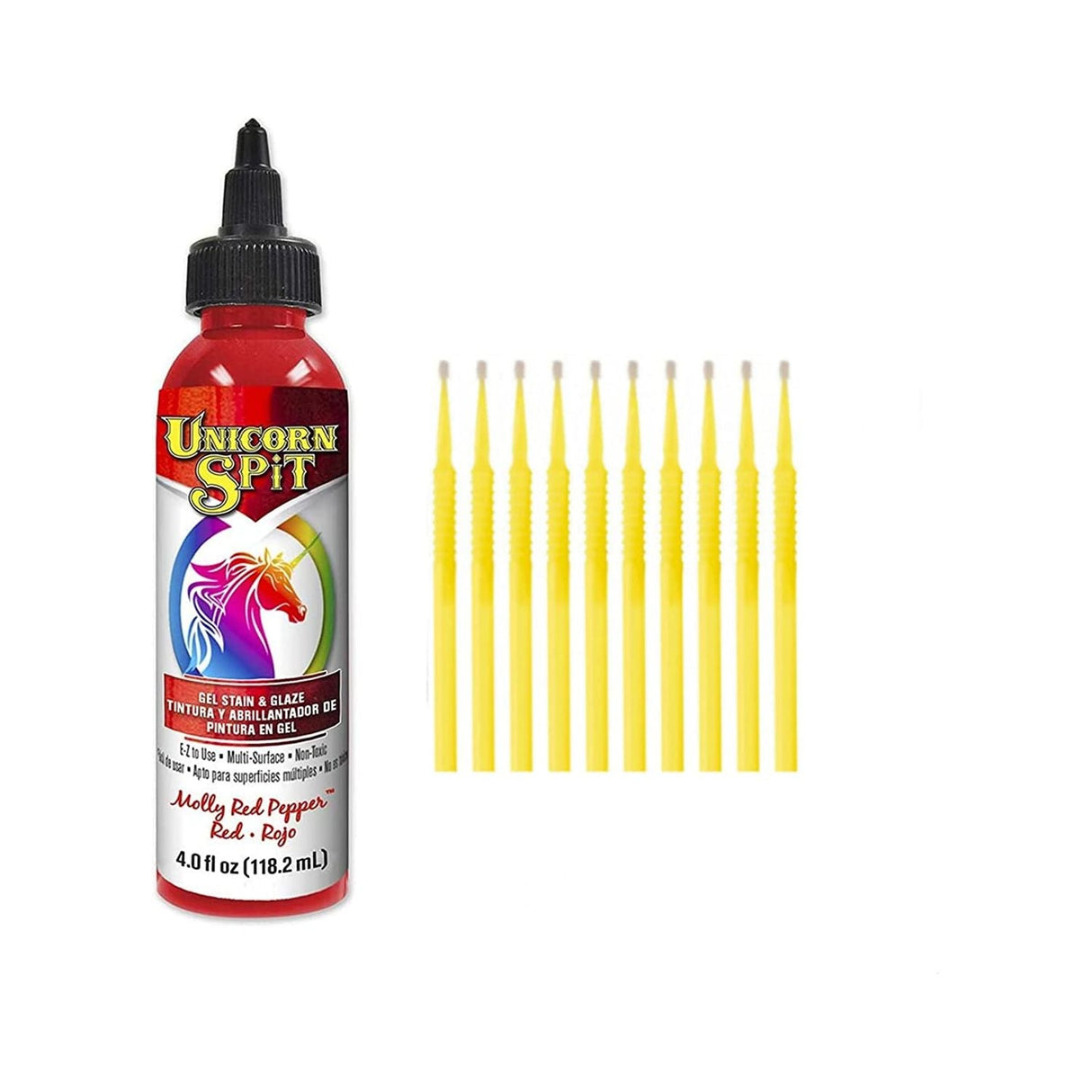 Unicorn SPiT Gel Stain & Glaze in One - 20 Complete Original & Sparkle Paint Collection with 10 TreBBies Fine Detail Sticks (8oz, 20 Complete Original & Sparkle Paint Collection)