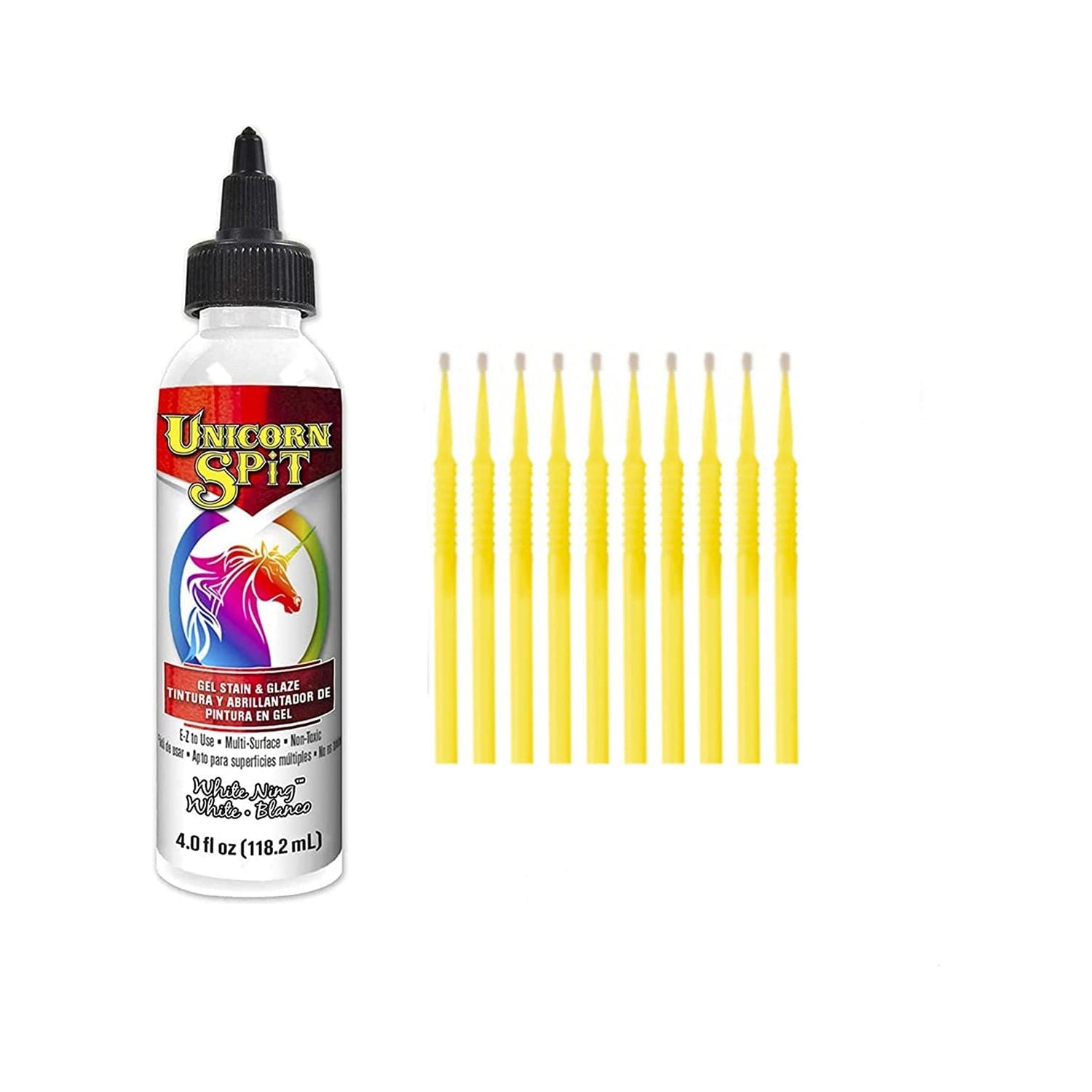 Unicorn SPiT Gel Stain & Glaze in One - 20 Complete Original & Sparkle Paint Collection with 10 TreBBies Fine Detail Sticks (8oz, 20 Complete Original & Sparkle Paint Collection)