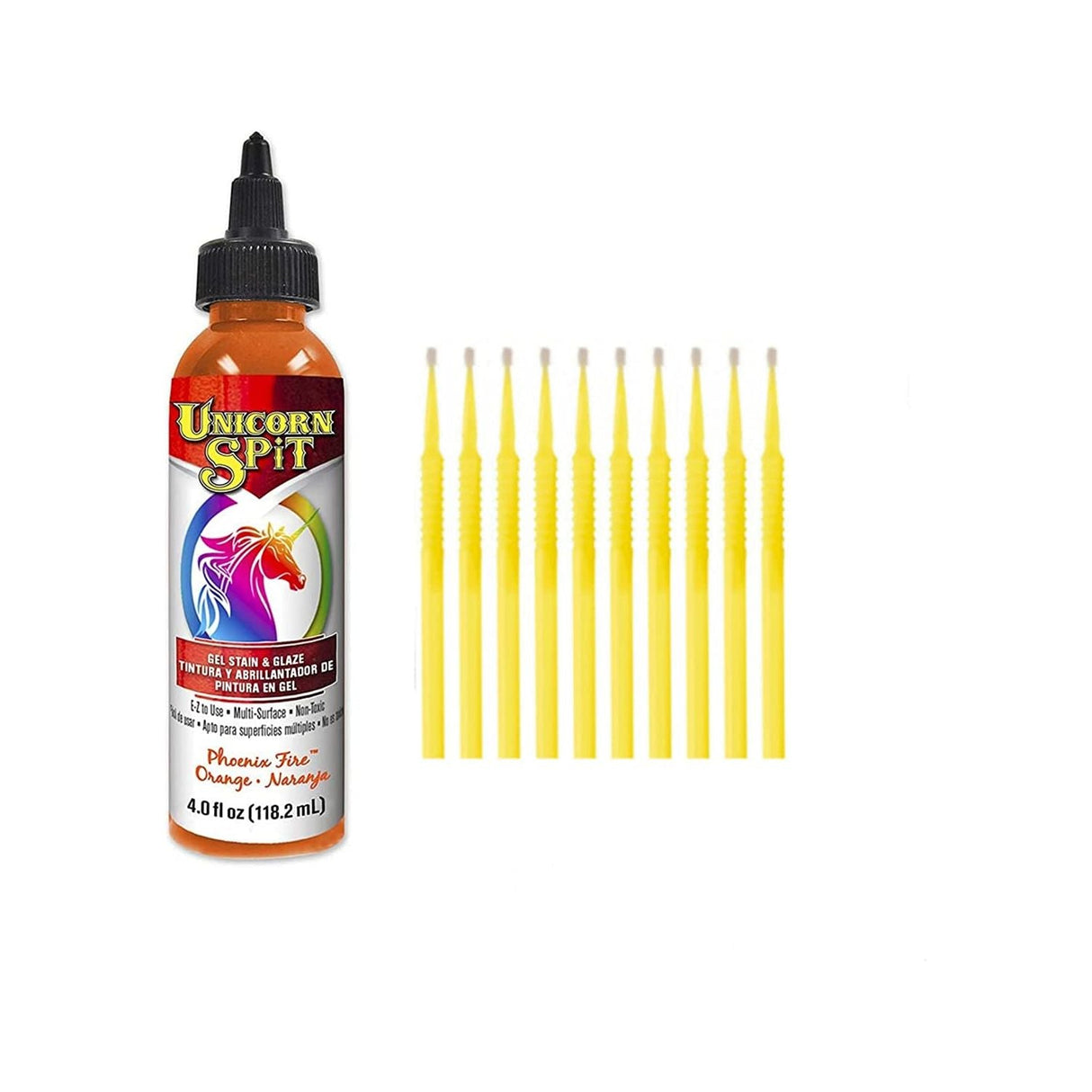 Unicorn SPiT Gel Stain & Glaze in One - 20 Complete Original & Sparkle Paint Collection with 10 TreBBies Fine Detail Sticks (8oz, 20 Complete Original & Sparkle Paint Collection)