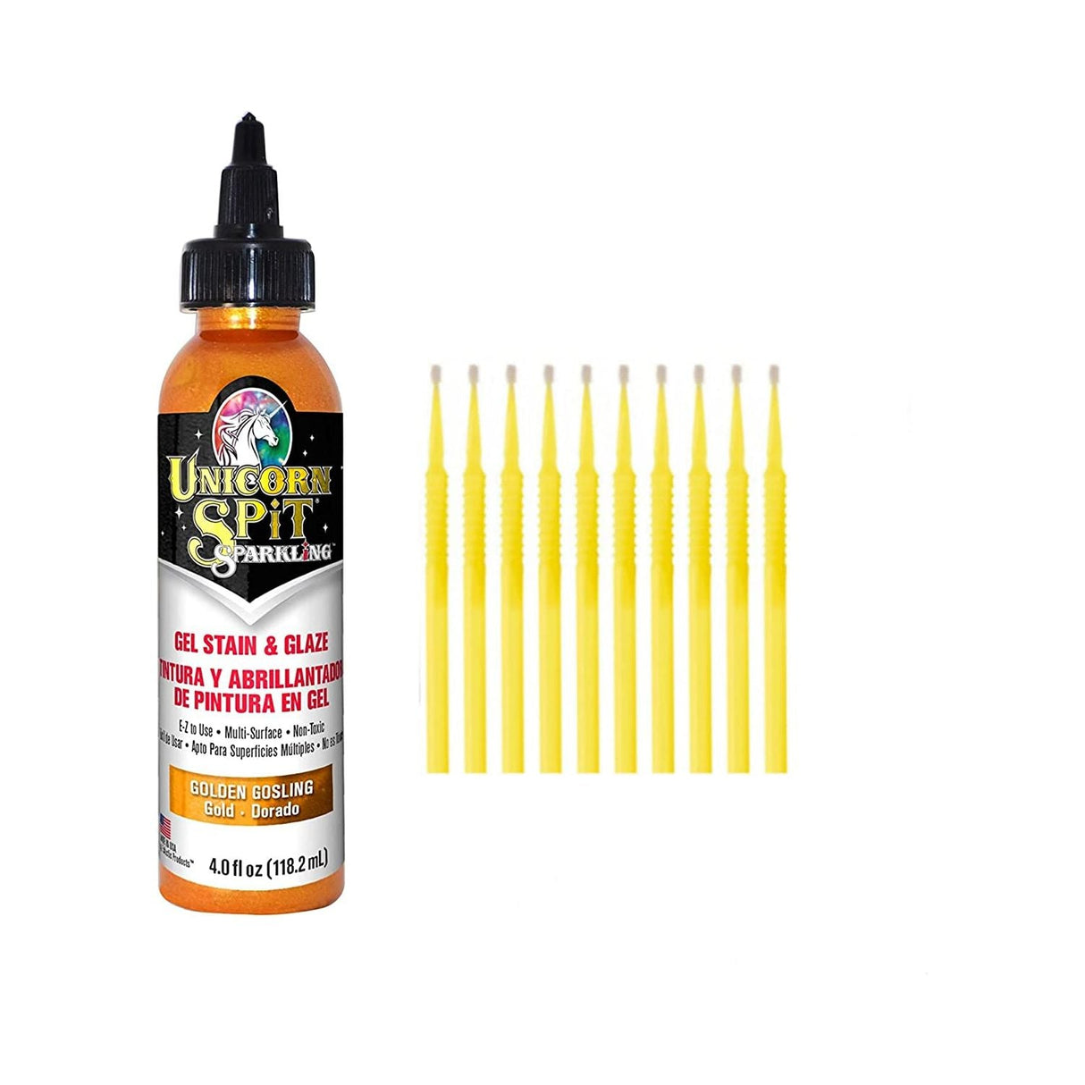 Unicorn SPiT Gel Stain & Glaze in One - 20 Complete Original & Sparkle Paint Collection with 10 TreBBies Fine Detail Sticks (8oz, 20 Complete Original & Sparkle Paint Collection)