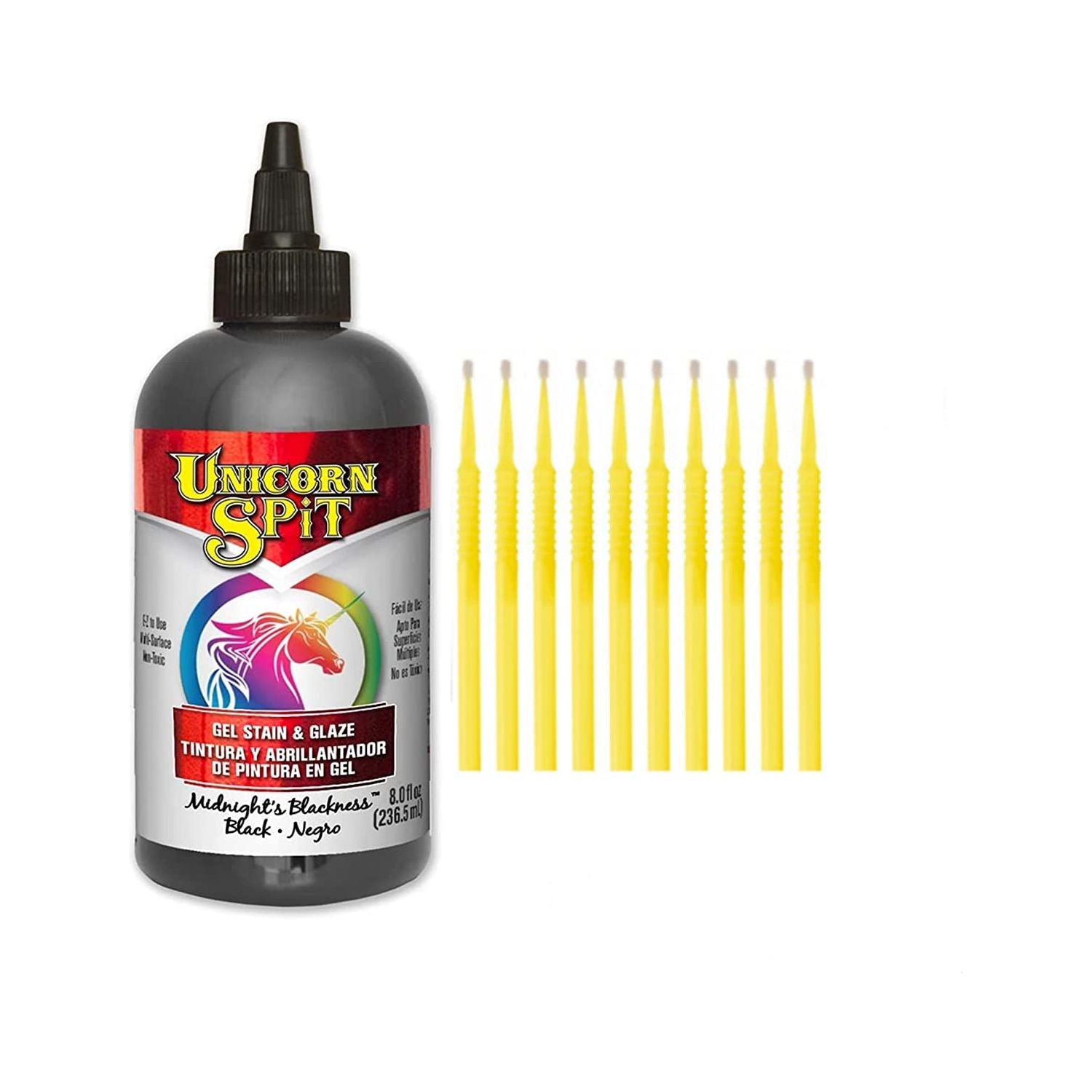 Unicorn SPiT Gel Stain & Glaze in One - 20 Complete Original & Sparkle Paint Collection with 10 TreBBies Fine Detail Sticks (8oz, 20 Complete Original & Sparkle Paint Collection)