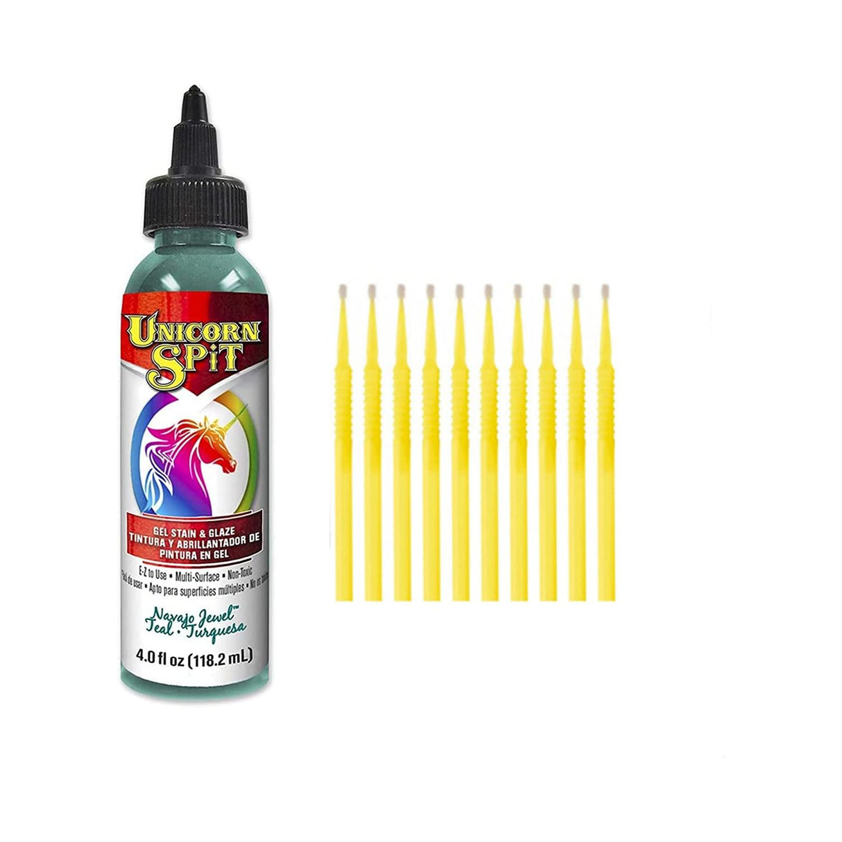 Unicorn SPiT Gel Stain & Glaze in One - 20 Complete Original & Sparkle Paint Collection with 10 TreBBies Fine Detail Sticks (8oz, 20 Complete Original & Sparkle Paint Collection)