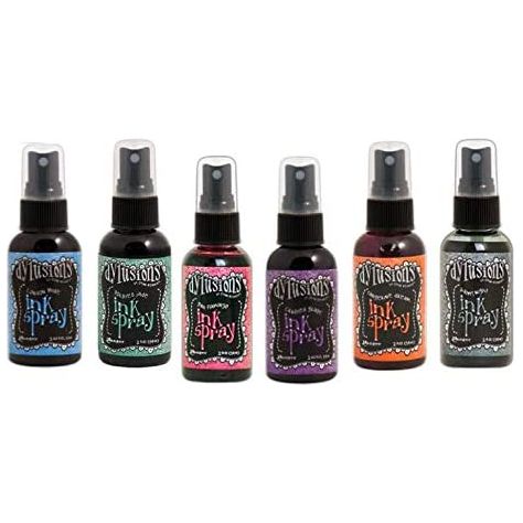 Ranger Dylusions Ink Spray Bundle with Bonus Purple Turtle Blending Sticks (New Fall 2019 Bundle - Blue Lagoon, Balmy Night, Desert Sand, Fiery Sunset, Island Parrot, Pink Flamingo)