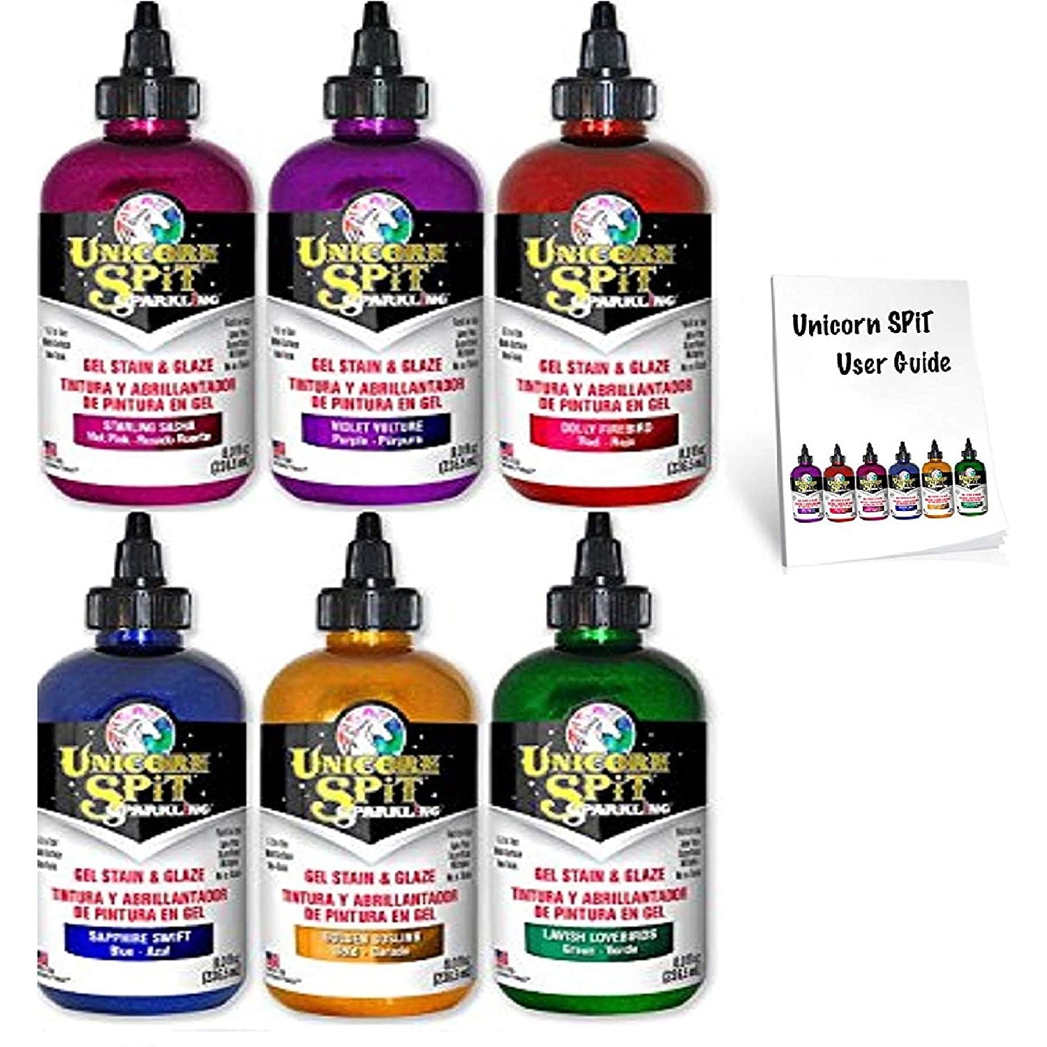 Unicorn SPiT - Gel Stain & Glaze - 20 Complete Paint Collection - 8oz Original and Sparkle Collection plus PTP Flash Deals Exclusive Guide