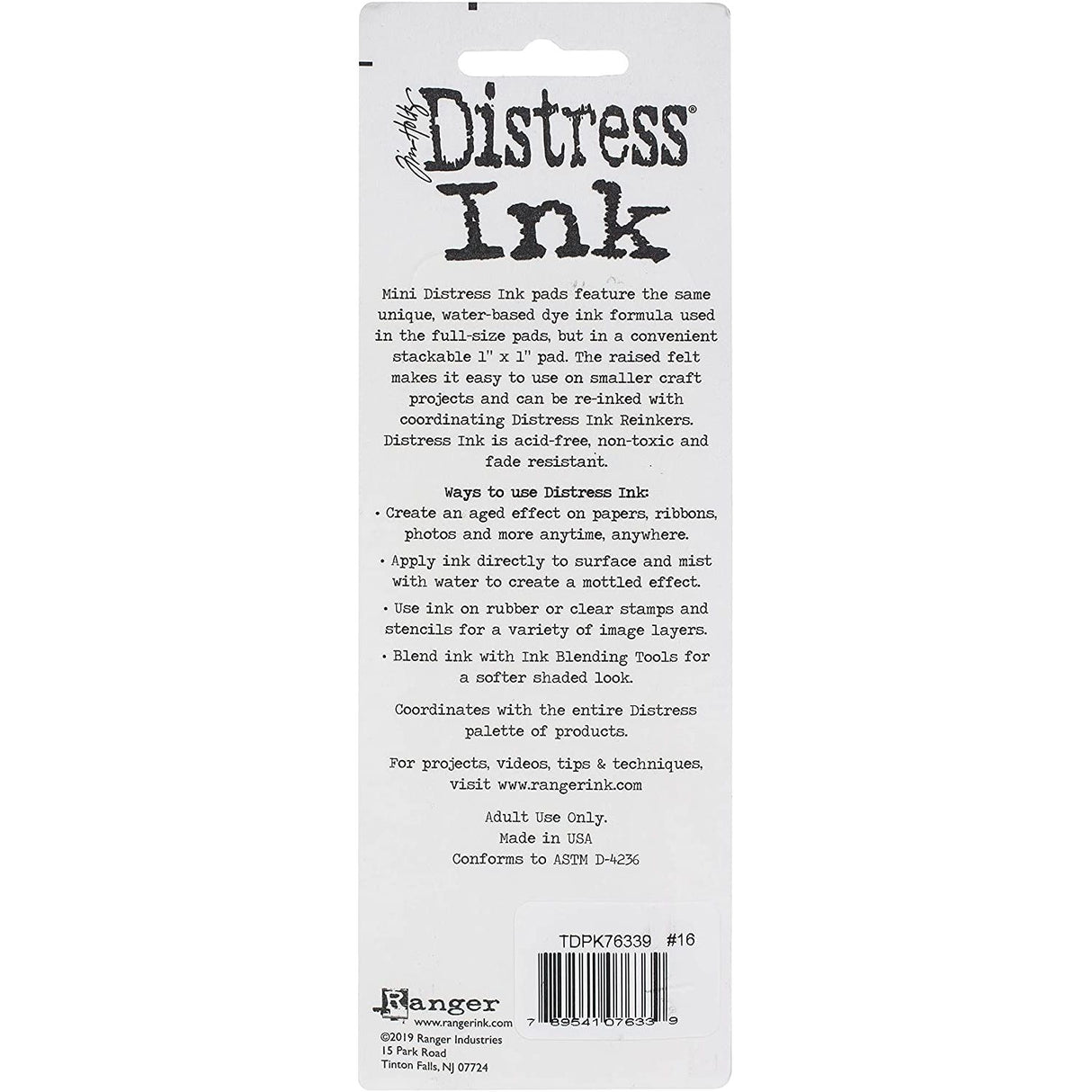 Tim Holtz - Ranger Distress Mini KIT 16, Various