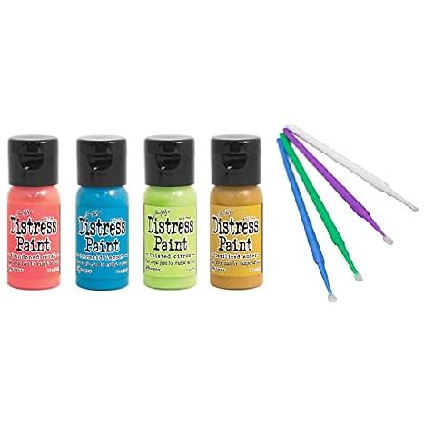 Ranger Tim Holtz Distress Flip-Cap Paint Bundle with PTP Flash Deals Sticks
